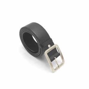 Black men's leather belt